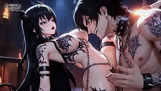Gadis gotik diikat sama vampire lord - hentai monster bdsm 1