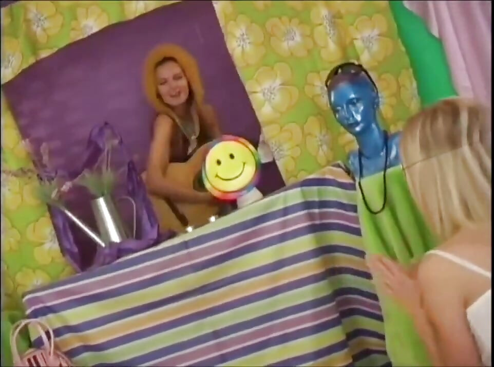 Two Wonderful Horny Teens with Nice Tits Masturbate Their Tight Pussy with Dildo