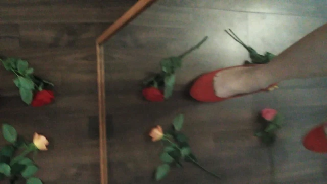 Bare feet and shoes changing.