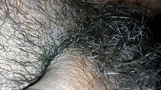 Black cock getting arousals semi-erected dick hairy ball sex
