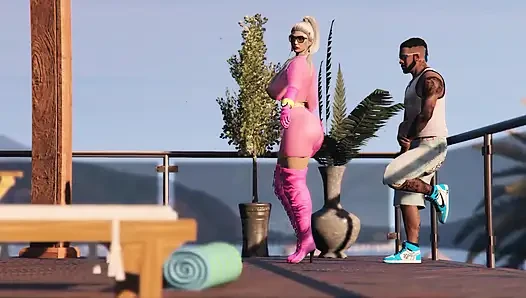 GTA 5 Franklin Hires Premium Lady in his Vinewood Mansion PART1