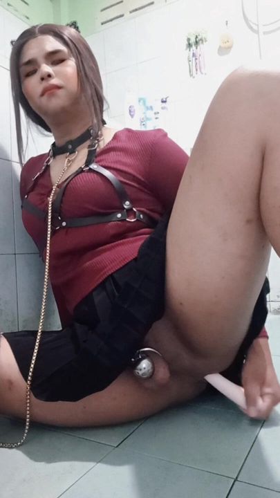 Thai crossdresser and her toy