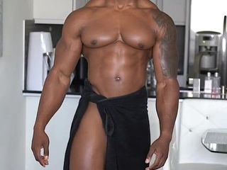 흑인 남성 근육 덩어리