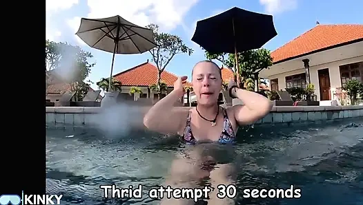 Havuzda nefes tutma eğitimi