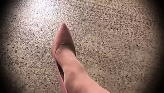 squirting on feet ,legs and body