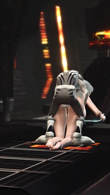 Szex egy idegennel egy űrhajón. Egy szexi fiatal szőkét megdug egy idegen | Klip 2