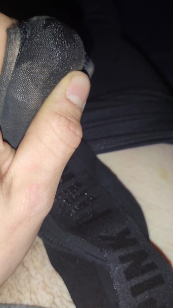 Key moment from "Jerking off in stepsis panty gusset and cum"