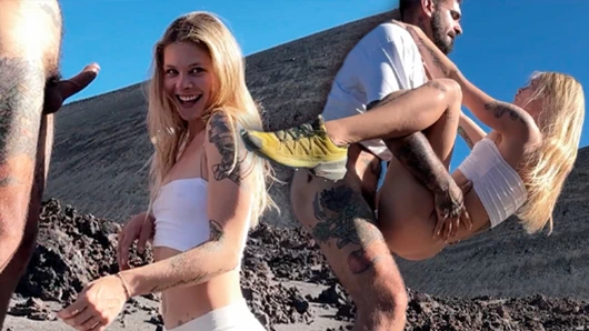 Date Night Öffentlicher sex - Wir sind einen vulkan gewandert und er brach in meinen mund aus