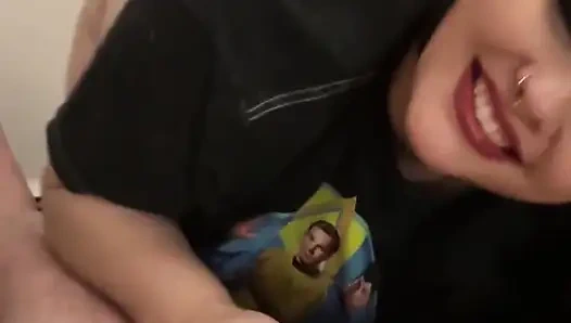 Schlampiger selbstgedrehter blowjob!