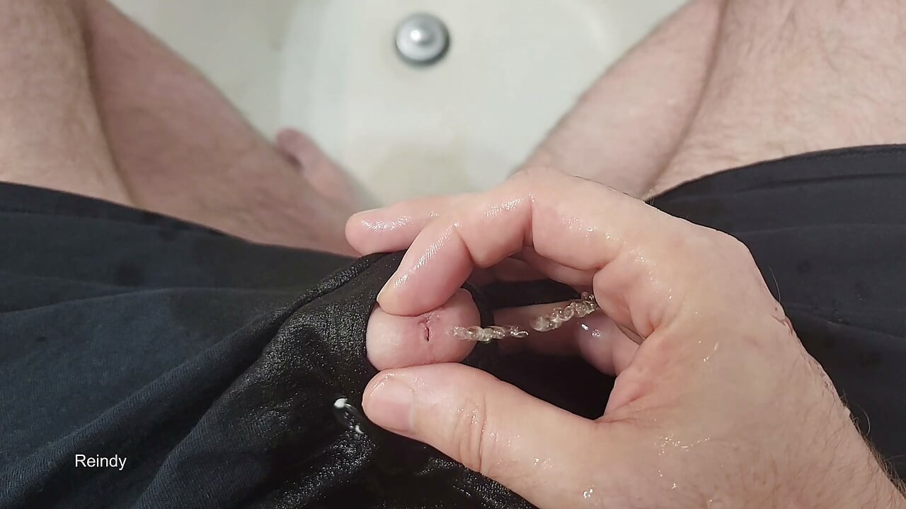Up Close Cock Pee Hole Squirting Piss, Soaking Boxers, and Cumming