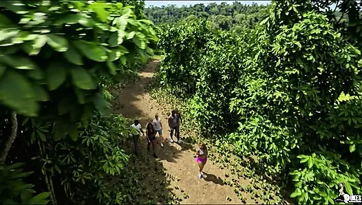 Curvy wife Mrs. Keagan has fun with hubby while on vacation