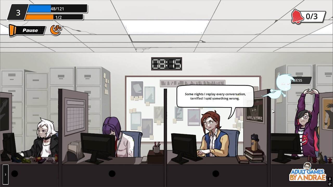 Femboy Ghost Gameplay Part 1 – Discreet Masturbation at Work