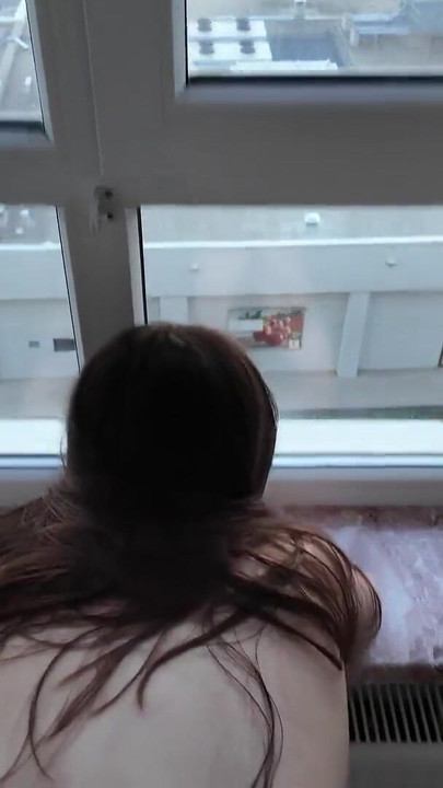 Stunning moment from "Everyone saw through the window how I fuck my stepsister"