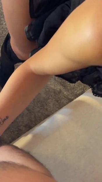 Spectacular moment from "Hottest Brunette Babe in a Black Dress gives a Small Dick Guy a really intensive and Hot Handjob"