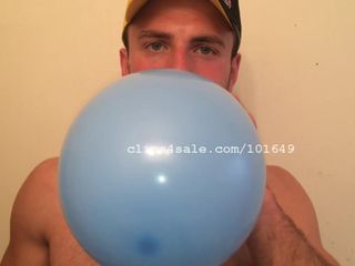 Balloon Fetish - Chris Blowing and Popping Balloons Video 1