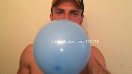 Balloon Fetish - Chris Blowing and Popping Balloons Video 1