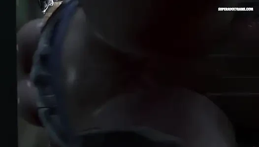 Jill valentine dientot habis-habisan di sel - animasi 3d