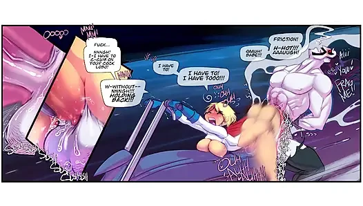 Power girl x lobo - süper hatun büyük şişman domuza biniyor