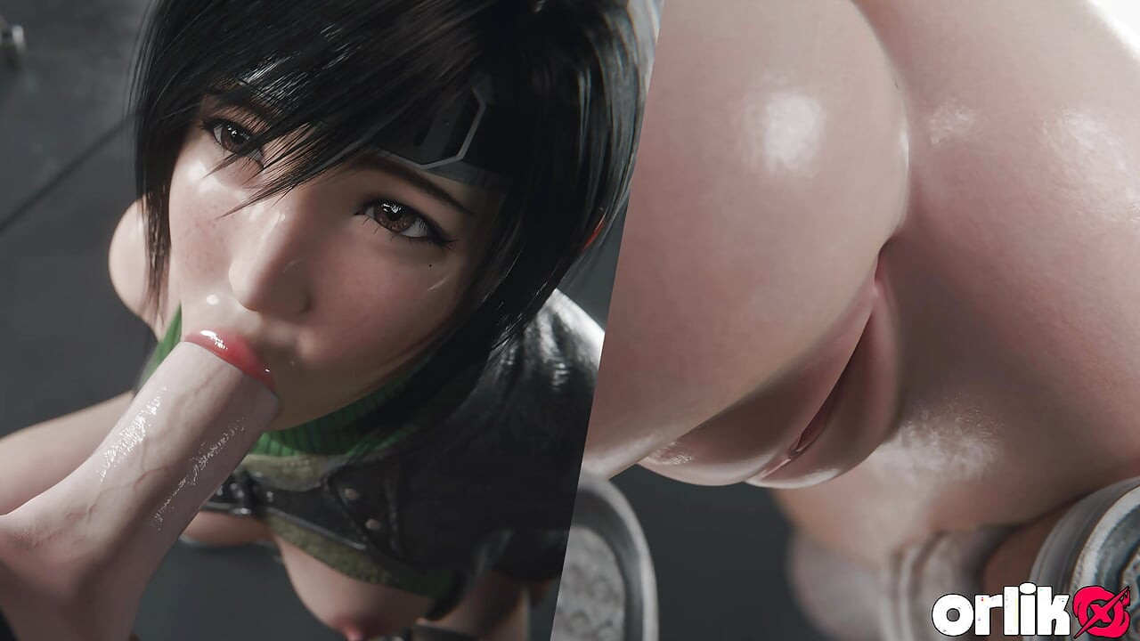 Yuffie Kisaragi Big Dick Sloppy Blowjob - Deep & Messy 3D Animation