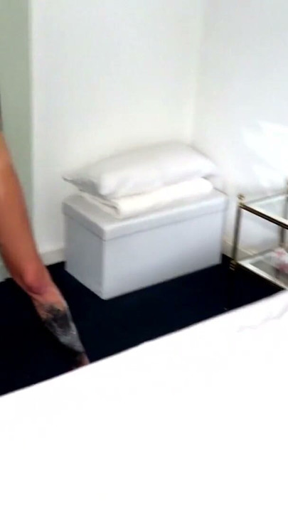 GLORYHOLE IN THE BATHROOM BLONDE IS HORNY FOR COCK | Clip 1