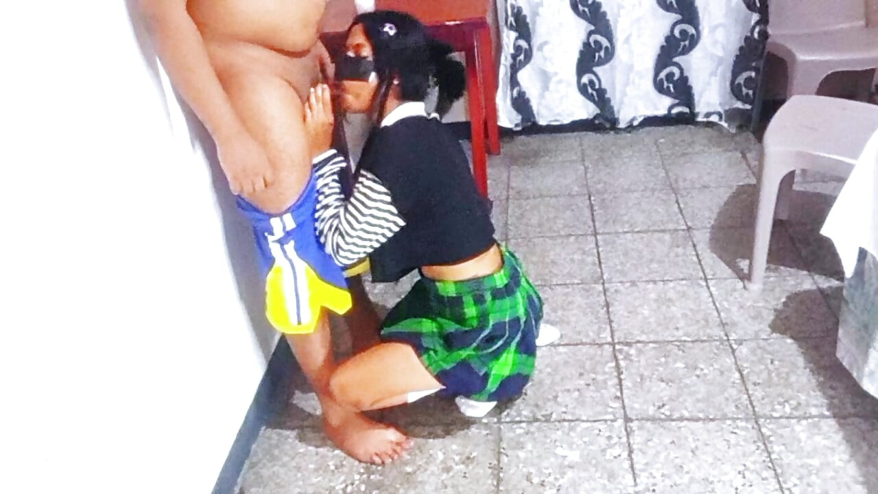 Petite schoolgirl goes to a hotel with her math teacher after school