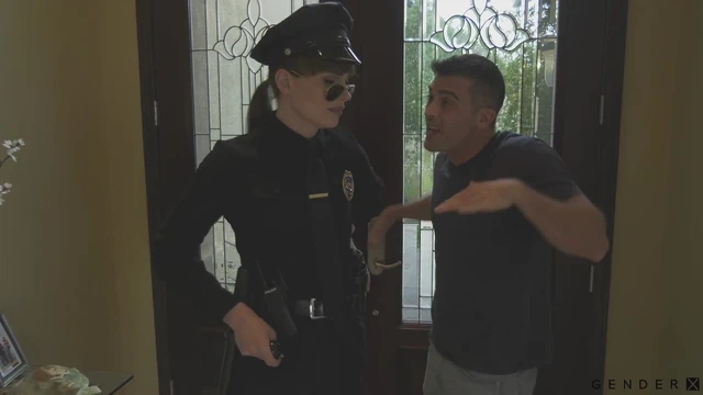 GenderXFilms - Hot Trans Cop Natalie Mars Dickd Down By Scared Hunk