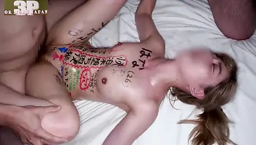 Pleasurefallene blonde schönheit ã1/4ckt in intensive, warme hitze