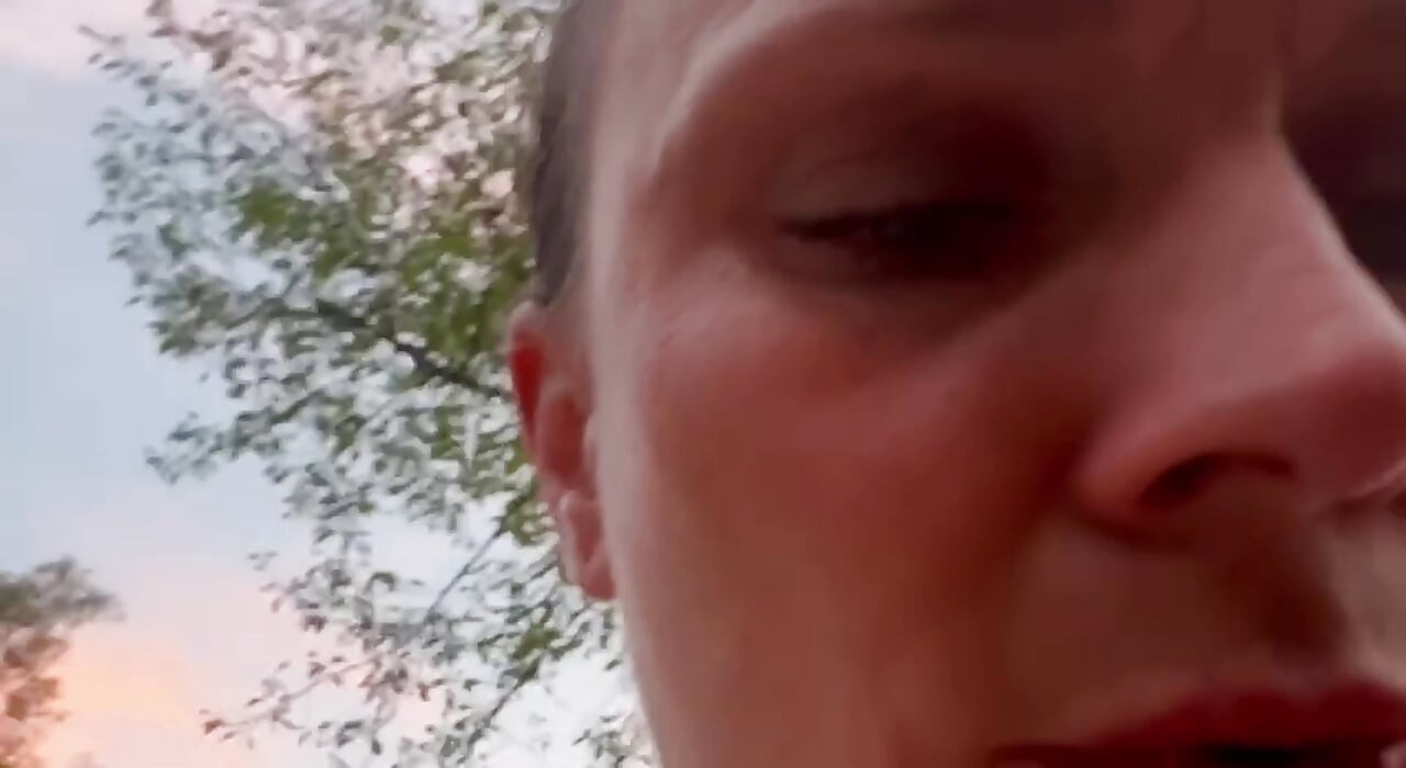 The perverted old farmer fucks me so hard that my milk tits cum