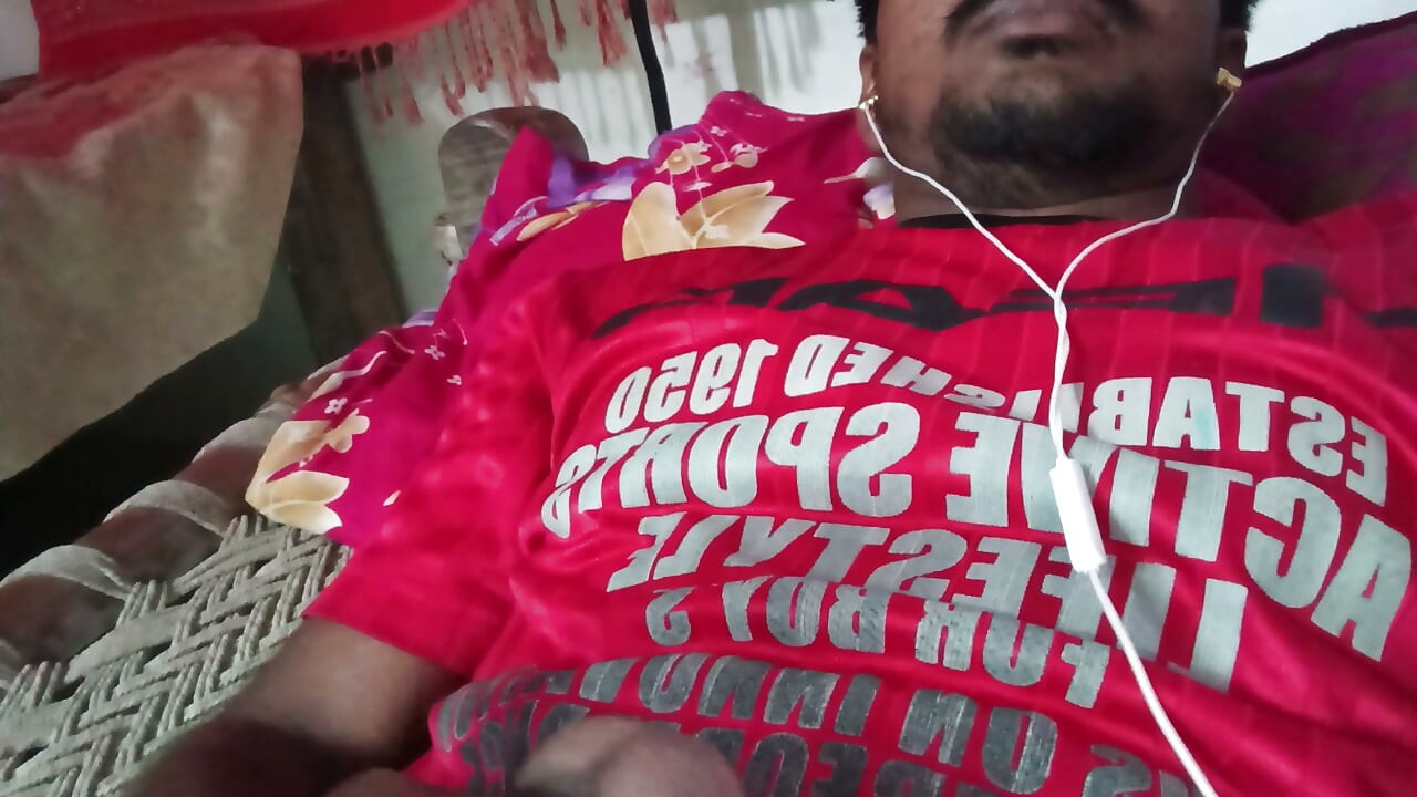 the handsome man in the red t-shirt
