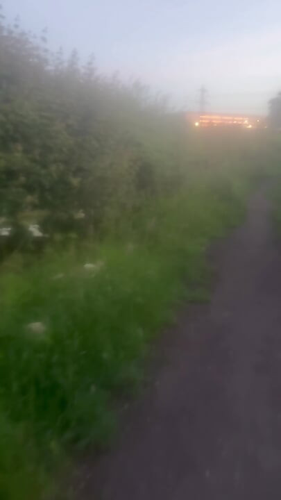 Risky nude walk from one parking space to the other half hour away stopped filming when fishmen caught me