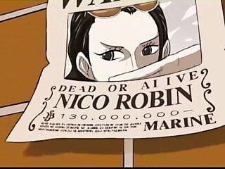 Nico Robin geneukt door mariniers (een stuk)