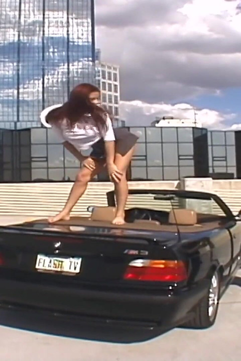 Office Workers get a view of parking garage strip show