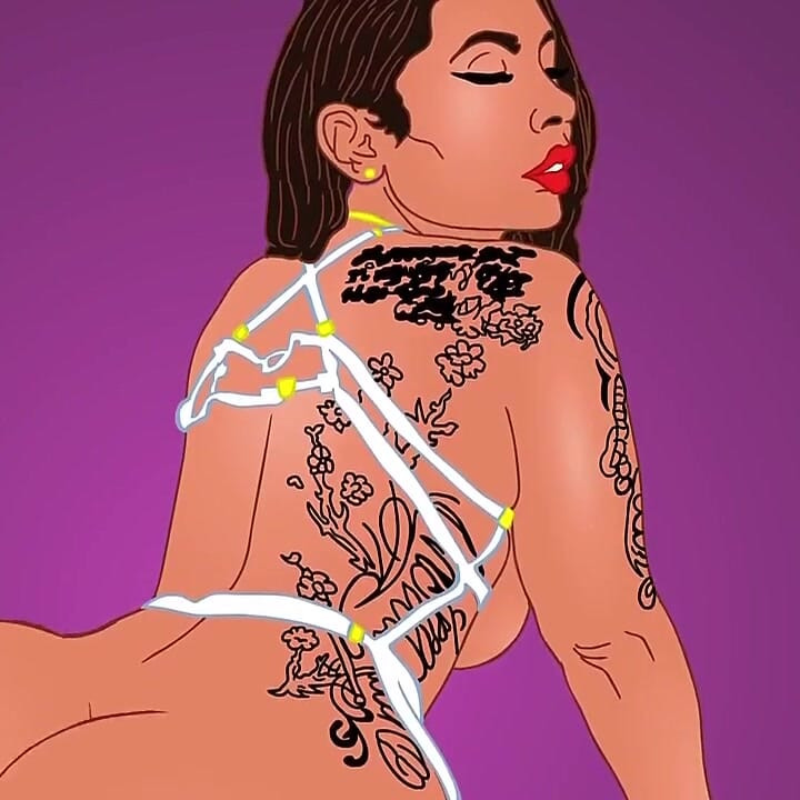Bubblebutt Latina Gigi Flashes Her Dreamy Big Ass Cheeks and Gives a Great Blowjob on a BBC at the Animated Photoshoot