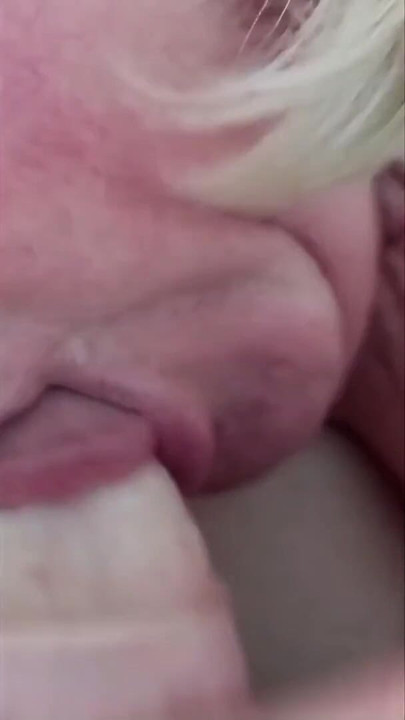 MILf 60 year old stepmom sucks cock and swallows cum | Clip 1