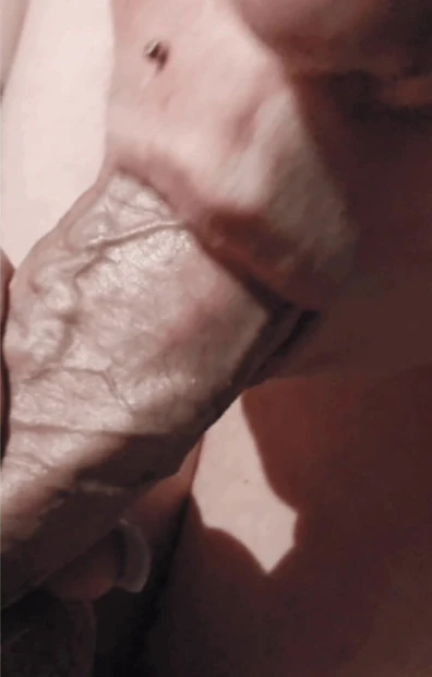 Sucking husbands cock close up