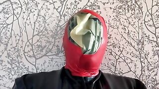 Double latex mask breath play
