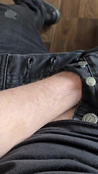 Muscular German Daddy with Twitching Hard Cock in Tight Jeans - PhantomGentX | Clip 1