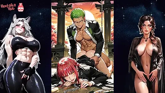 2d hentai compilation with dirty bitch Makima