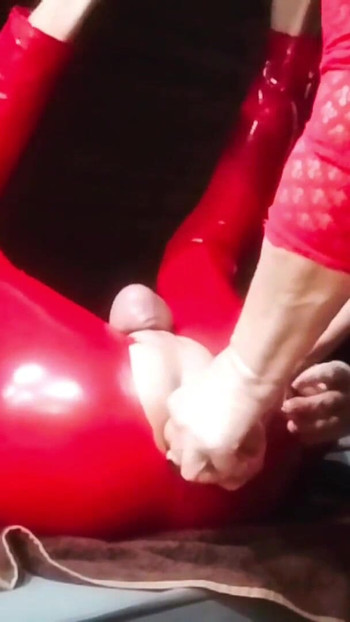 Stunning moment from "Stepmom dressed me up in latex"