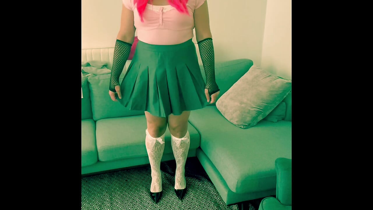 Good sissy cums in her panties