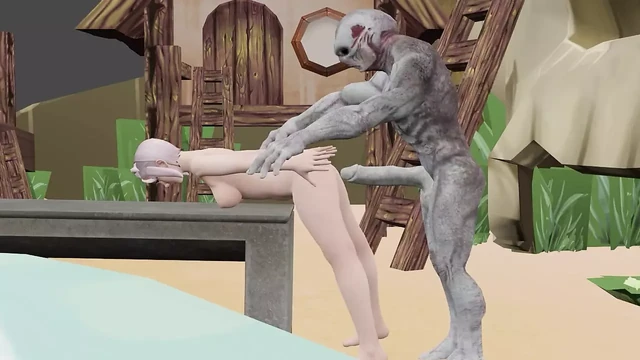 Alien monster come from space on earth Hard Fuck With Big dick