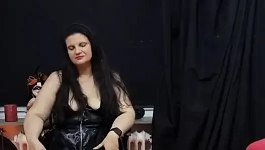 BBW MILF Domina Forces Dumb Slave to Worship Her Sweaty Feet - Foot Fetish Humiliation