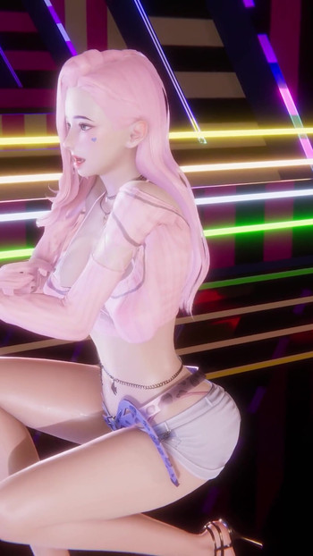 Captivating moment from "MMD Dia - Woo Woo Seraphine Hot Kpop Dance League of Legends"