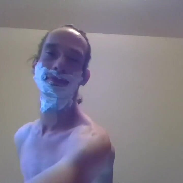 Transgirl Shaving Her Face