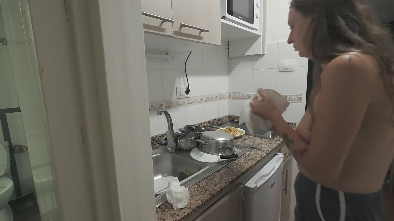 Step Daughter Cooks Dinner With Step Dad, Things Get Saucy And Start To Sizzle In The Kitchen