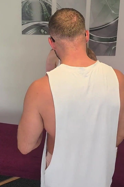 Giving Hot Blonde a Relaxing Massage