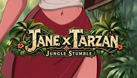 Jane and Tarzan first contact as he explores a woman's naked body