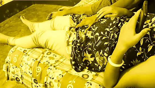 Tante seksi india digodain sama kontol besar devar di kamar tidurnya