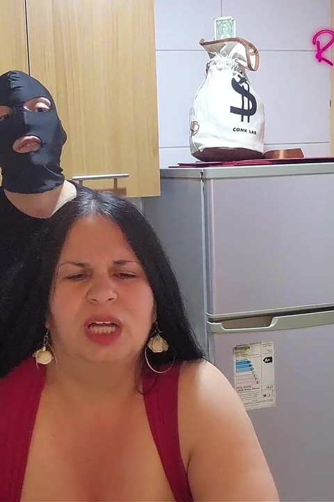 Videos for Fans: a Masked Young Man Fucks Me in the Kitchen