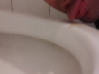 Licking the toilet